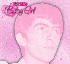 a picture of a man with the words baby girl written on it