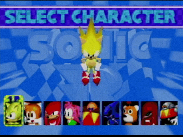 a screenshot of a video game that says select character on it
