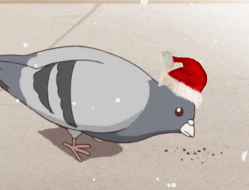 Christmas Pigeon GIF - Christmas Pigeon Anime GIFs