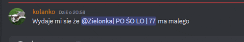 a screenshot of a conversation between kolarko and zielonkal
