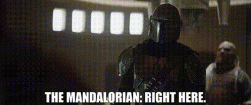 The Mandalorian Right Here GIF - The Mandalorian Right Here Over Here GIFs