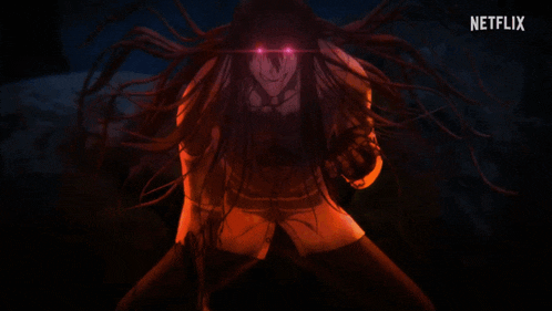 a netflix logo can be seen in the corner of a dark image