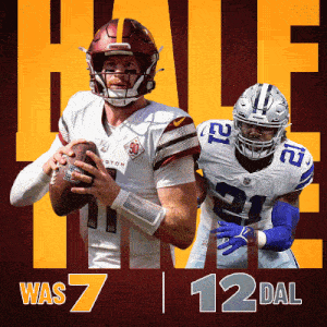 a poster for a football game between the dallas cowboys and washington redskins