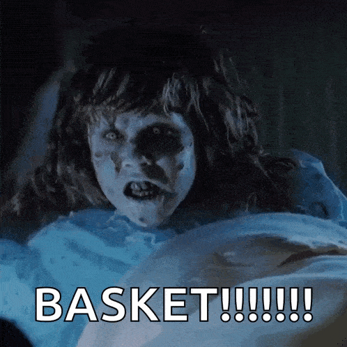 a picture of an exorcism with the words basket written on it