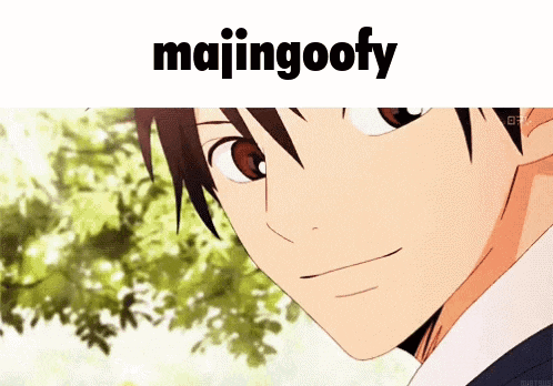 a picture of a boy with the words majingoofy on top of him