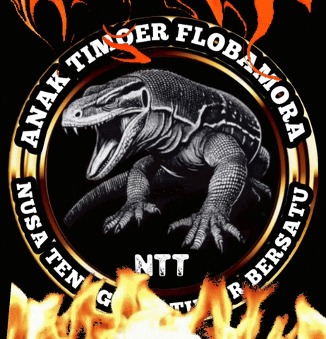 a black and white image of a lizard with the words anak tingger flobamora