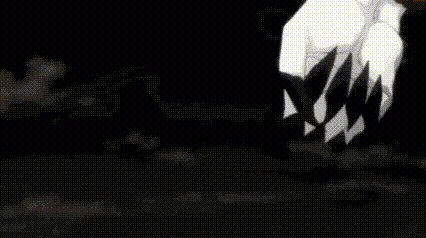 a person wearing a white glove and a red shirt is reaching out .