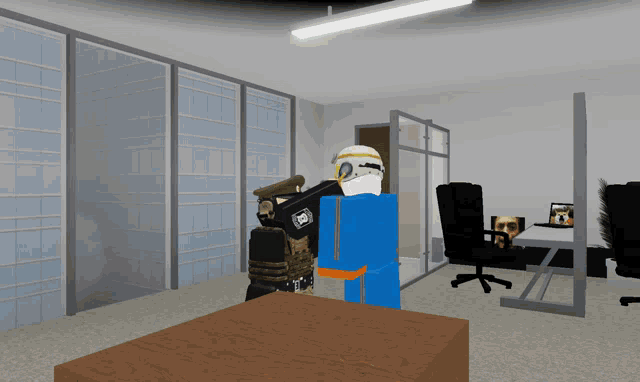 a man in a blue suit has a badge on his chest that says sd