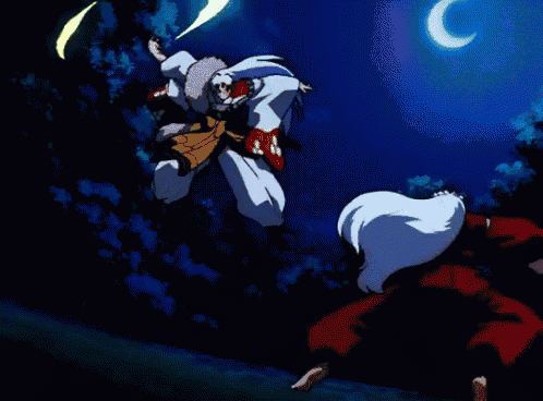 a cartoon character is flying through the air while holding a sword