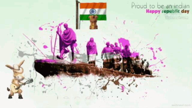 a poster that says " proud to be an indian " on it