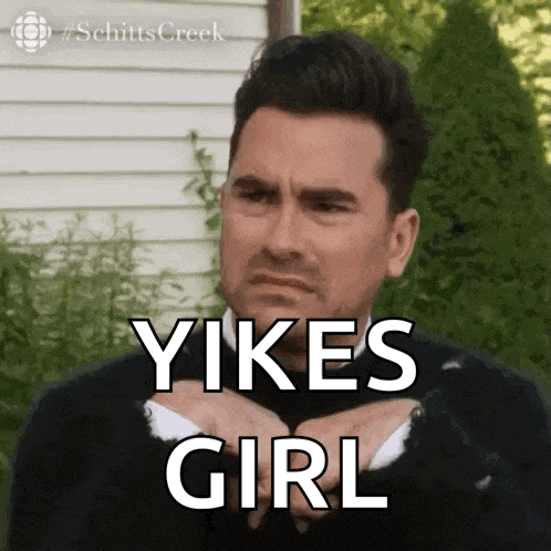 a man in a suit and tie is saying yikes girl .