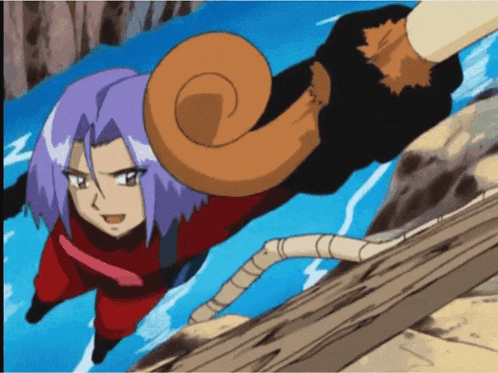 a cartoon character is flying through the air