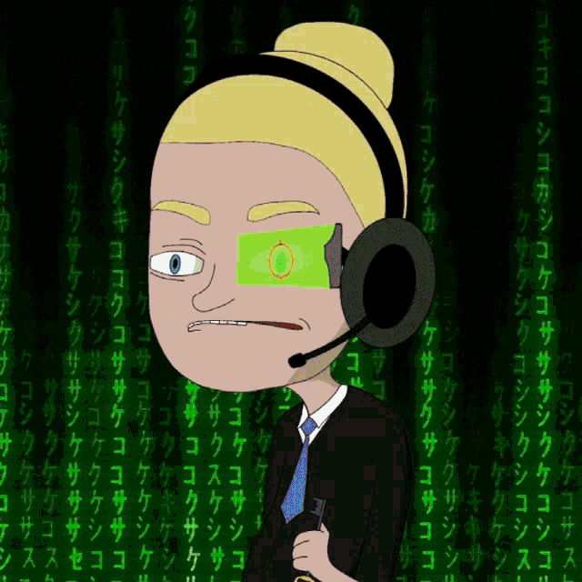 a cartoon of a boy wearing 3d glasses and a black shirt that says 1000 thefts