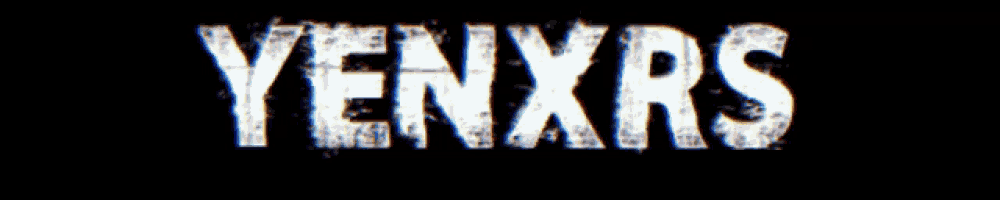 a black background with the word yenxrs written in white