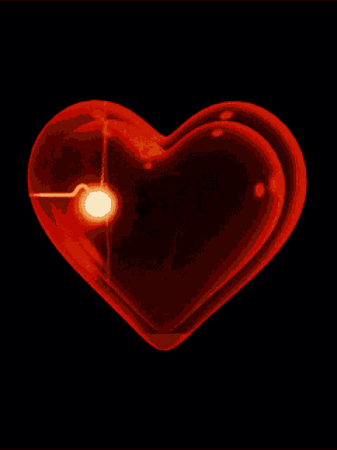 a red heart with a heartbeat line in the middle