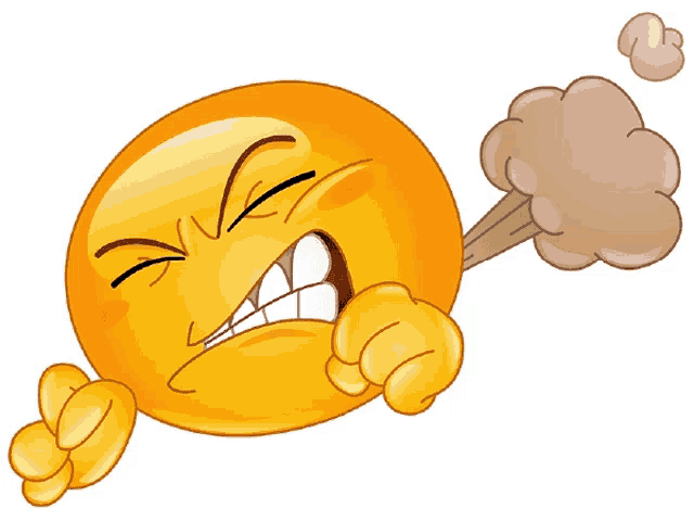 a cartoon smiley face is making a funny face