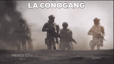 a black and white photo of soldiers in mexico city