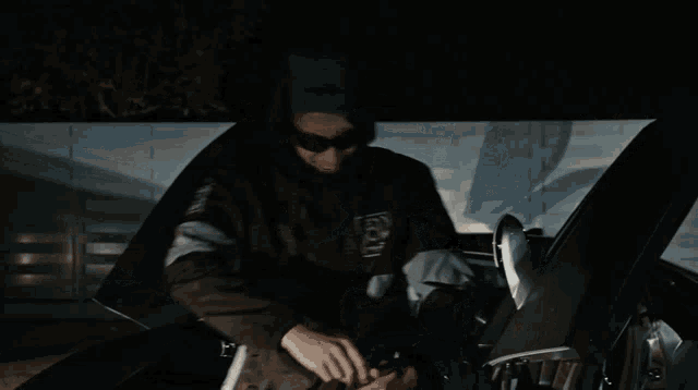 a man in a puma jacket is standing next to a man in a hooded jacket