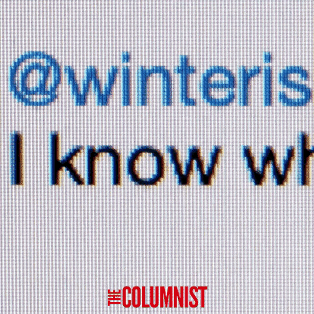 a computer screen displays a tweet from @winteris i know wh
