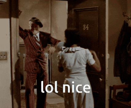 a man in a suit is standing in front of a door that says 34