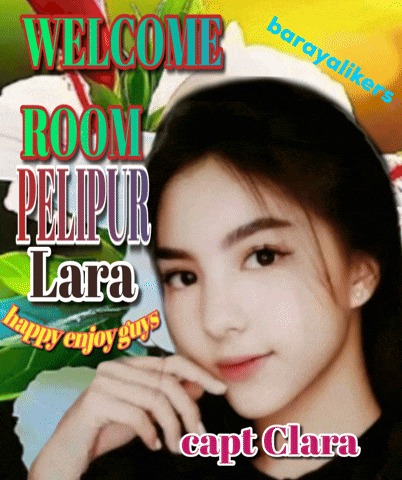 a picture of a girl with the words welcome room pelipur lara happy enjoy guys