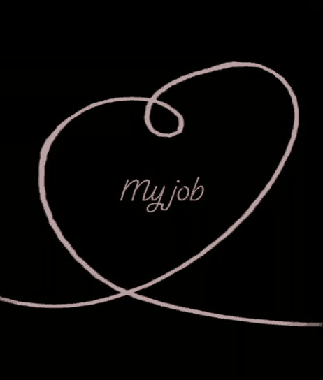 a drawing of a swirl with the word myjob written on it