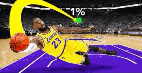a basketball player wearing a lakers jersey is laying on the court