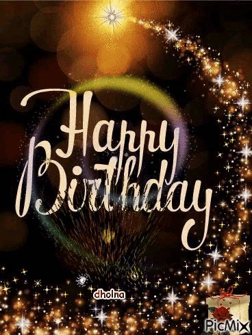 a picture of a happy birthday greeting card