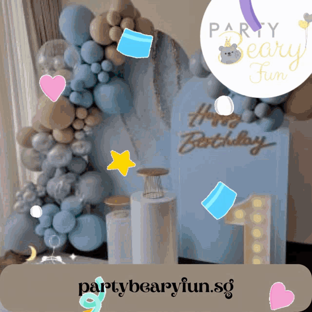 Birthday Party Decorations Balloons Decorations GIF - Birthday Party Decorations Party Decoration Balloons Decorations GIFs