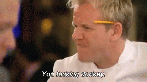Idiot Gordon Ramsay GIF - Idiot Gordon Ramsay Fucking Donkey GIFs