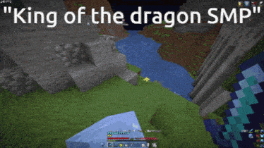 a screenshot of a video game with the words " king of the dragon smp " at the top