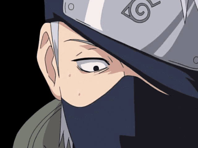 a close up of a person 's face wearing a mask with a swirl on it
