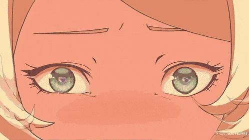 a close up of a person 's eyes with neon lights shining on them .