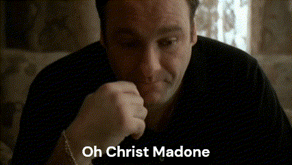 a close up of a man 's face with the words oh christ madone above him