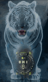a picture of a white tiger with a logo for cmi