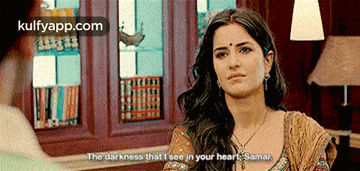 a woman is talking to another woman and says the darkness that i see in your heart samar .