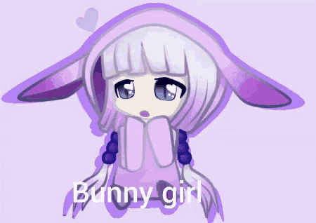 a cartoon drawing of a girl with bunny ears