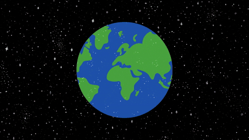 a cartoon of the earth with the words nope nope nope surrounding it