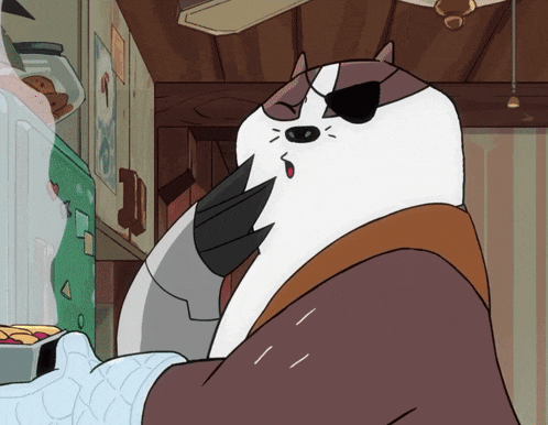 a cartoon character wearing sunglasses and a bandana on his face