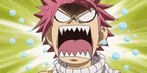 a close up of a cartoon character with his mouth open and teeth showing .