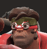 a cartoon character wearing glasses and a bandana around his head