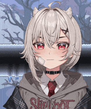 a girl wearing a hoodie that says slipknot