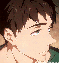 a close up of a man 's face with a watermark that says anime-cherry