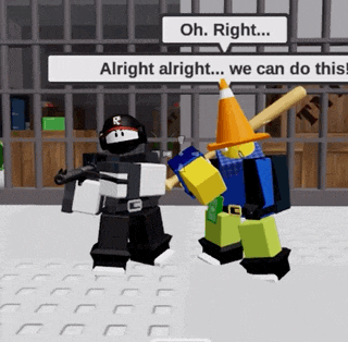 two roblox characters are standing next to each other and one is wearing a cone hat