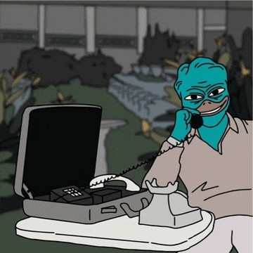 a cartoon of a man wearing a mask talking on a telephone