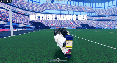 a screenshot of a video game with the words ref there having sex on it