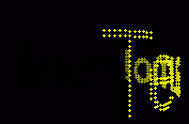 a black background with yellow letters that spell out the word emo