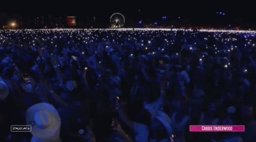 Cellphone Lights Carrie Underwood GIF - Cellphone Lights Carrie Underwood Stagecoach GIFs