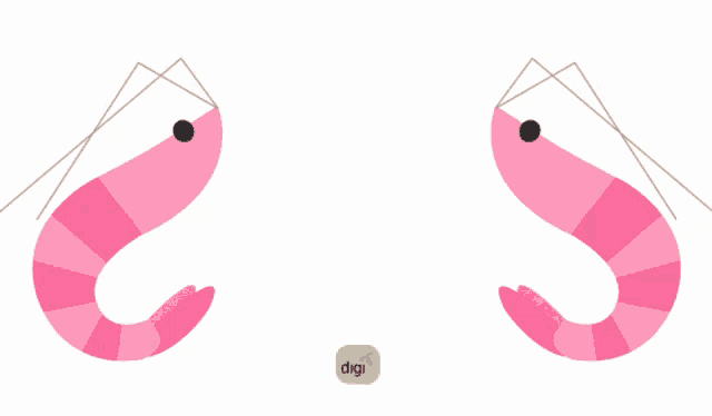 a pink shrimp with the words ha-ha happy new year