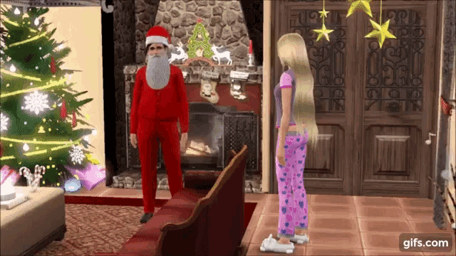 The Sims Babbo GIF - The Sims Babbo Natale GIFs